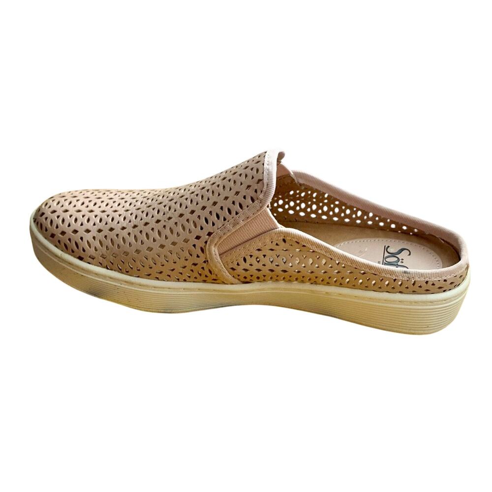 SOFFT Women’s Slip-On Leather Sneaker Padded Slides Somers II Taupe/Blush SIZE 9 - Picture 3 of 14